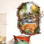Meira XH7253 WALL STICKER 50X70 BROKEN WALL DEER WALLSTICKER WAL STICKER DI - Image 2