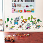 Animals Running Wall StickerHome Decor Kids Room Decals - Image 4