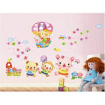 cute pink animal wall decal for kids abc1032 - Image 4