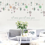 [Fundecor] Nordic Style I MISS YOU Bead Curtain Wall Stickers Home Decor Living Room Bedroom Art Wall Decals DIY Self-Adhesive - Image 2