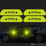 4Pcs Random Car Door Sticker Universal Safety Warning Mark OPEN High Reflective Tape Waterproof Motorcycle Bike Helmet Sticker Reflectors  cdsgnz4d-4 - Image 4