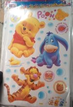 3D Baby Bear cartoon Winnie Pooh HOME bedroom decals wall stickers for kids rooms wall decals nursery party supply gifts poster HL6850  Size 60x90 cm - Image 2