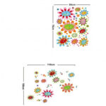 Children's vinyl decal flower head with polka dots size 60x90 jm8322 - Image 4