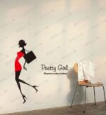 Jm8314 Wall Stickers Vinyl Decor Girls Women Teens With Shopping Bags Decor For Living Room , - Image 3