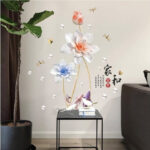 Sk9281 Wealth Lotus Wall Sticker