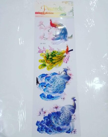 DECOR BIRDS WALL OR CAGE DECORATION STICKERS ( 4 IN ONE PACK )