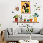 Homoyoyo Pegatinas De Pared De Dibujos Animados De Pvc Adhesivos Decorativos Para Paredes Diseño De Planta Para Habitación Infantil Salón Dormitorio Fácil De Quitar size 50 x70 xls7247 - Image 4
