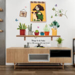 Homoyoyo Pegatinas De Pared De Dibujos Animados De Pvc Adhesivos Decorativos Para Paredes Diseño De Planta Para Habitación Infantil Salón Dormitorio Fácil De Quitar size 50 x70 xls7247