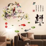 Removable Chinese Style Wall Sticker Magpie Plum Blossom Living Room - Image 3