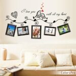 Wall stickers, stylish, monotone, bird, heart, photo frame, plant, photo, pretty, cute, interior sticker, wall decoration sticker - Image 3