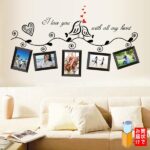 Wall stickers, stylish, monotone, bird, heart, photo frame, plant, photo, pretty, cute, interior sticker, wall decoration sticker - Image 2