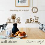 Wall stickers for kitchens, cafes, stylish, Scandinavian, cute, trees, flowers, cats, windows, wallpaper stickers, wall stickers, interior stickers, removable, wall decorations, wall decorations - Image 2