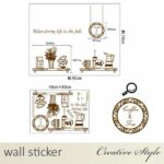 Wall stickers for kitchens, cafes, stylish, Scandinavian, cute, trees, flowers, cats, windows, wallpaper stickers, wall stickers, interior stickers, removable, wall decorations, wall decorations - Image 5
