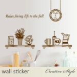 Wall stickers for kitchens, cafes, stylish, Scandinavian, cute, trees, flowers, cats, windows, wallpaper stickers, wall stickers, interior stickers, removable, wall decorations, wall decorations - Image 4