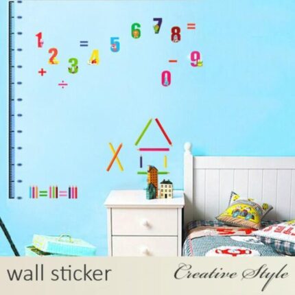 Wall Stickers Height Chart Numbers Kids Room Animal Wallpaper Stickers Wall Decals Interior Stickers Cat Cute Birthday Kids Room Disney size 50x70 ay745