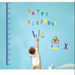 Wall stickers, English, height chart, alphabet, children's room, animal, wallpaper, wall sticker, interior sticker, cat, cute, birthday, Disney size 50x70 ay746 - Image 2