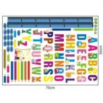Wall stickers, English, height chart, alphabet, children's room, animal, wallpaper, wall sticker, interior sticker, cat, cute, birthday, Disney size 50x70 ay746 - Image 6
