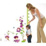 OneHouse Morning Glory Purple Flowers Little Children Measurement Growth Chart (60-180cm) Wall Sticker for Kids Room - Image 5