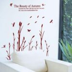 ELECTROPRIME Home Accent DIY Mural Dragonfly Bulrush Wall Sticker size 6x90 ay9023b - Image 6