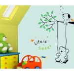 LP wholesale cartoon Winnie AY9036 swing three generations removable decorative wall stickers for children's room - Image 3