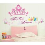 Df5080 Wall stickers for children's rooms, princesses and crowns, wall stickers, interior stickers, removable, cute, birthday, Disney characters - Image 3