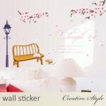 Wall Stickers with Flowers, Cherry Blossoms, Trees, and More, Stylish Scandinavian Interior Stickers, Cat, Plants, Toilet, Flowerpot, English Text, Natural, Removable Wall Decals size 50x70 mj7030 - Image 4