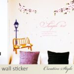 Wall Stickers with Flowers, Cherry Blossoms, Trees, and More, Stylish Scandinavian Interior Stickers, Cat, Plants, Toilet, Flowerpot, English Text, Natural, Removable Wall Decals size 50x70 mj7030 - Image 2
