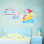 Oren Empower Cute Chanda Mama Wall Stickers for Kids room or Nursery  size 60x90 ay1907 - Image 2