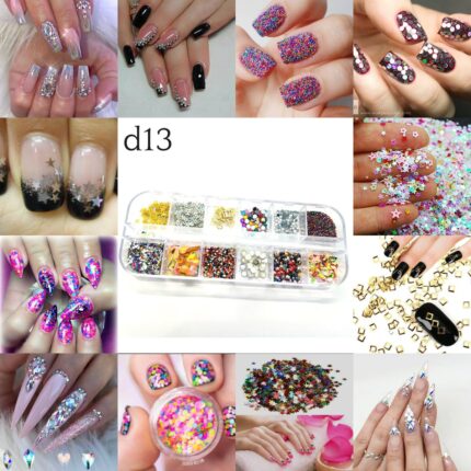 Nail Rhinestones 3D Crystal AB Clear Nail Stones Gems Pearl DIY Nail Art Decorations d13