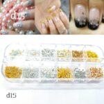 Nail Rhinestones 3D Crystal AB Clear Nail Stones Gems Pearl DIY Nail Art Decorations d15