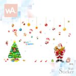 Christmas Wall Sticker Snowman Santa Claus Christmas Tree  xl9020 - Image 2