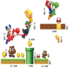 New Super Mario Bros PVC Removable Wall Sticker Home Decor  size 50x70 dm570068 - Image 3