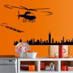 Cartoon airplane wall decal for bedroom, living room, TV background, home decor size 50x70 ay7071 - Image 4