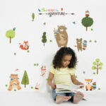 Forest Animals Friendly Wall Sticker 83cm(H) x 162cm(W) - Image 3