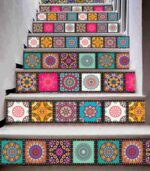 60Pcs Walls Self Adhesive Tile Sticker For Home Decor, stairs - Image 2