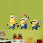 3D Wall Stickers for Kids Room-Minions Cartoon Home Decoration wallpaper Lp2001 -Size: 45x60cm - Image 3