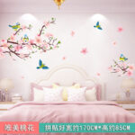 Chinese style peach blossom wall stickers room decoration stickers Ay9189 - Image 2