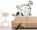 DM570045 Loyal Partner Cute Puppies Wall Decals Children's Room Nursery Removable Wall Stickers - Image 5