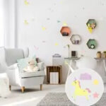 Boho Cartoon Cute unicorn Animal Watercolor Vinyl Wall Sticker Removable Decals Kids Nursery Baby Bedroom Home Decoration - Image 4