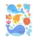 Ocean Animal Friends Wall Decal 3D Stickers, Assorted, - Image 2