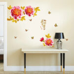 SK9334 Dahlia Flower Wall Decal size 60x90 - Image 3