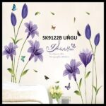 Sk9122b Purple Lily Flowers Wall Sticker - Image 3