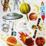 3D Planets Wall Stickers Cosmic Galaxy Wall DecalsJm8351