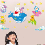 WoW Wall Stickers 60 cm Cartoon Dolphins and AnimalsXY Series Removable Sticker - Image 3