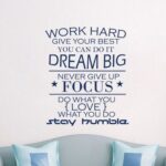 Inspirational Wall Stickers Office Room Decoration Never Give Up Work Dreams Inspirational Quotes Wall Stickers 78X40Cm - Image 4