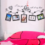 Angoily Photo Frame Wall Sticker with Heart Birds Removable PVC Decal for Living Room Bedroom Glass Window and Sofa Decor size 45x60 ay640b - Image 4
