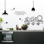 Wall decal for kitchen decoration - Kitchen shelf and teapot - product code AY9138 - Image 2