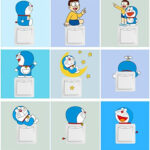 KG3003 DORAEMON SAKLAR STICKER WALL STICKER WALLSTICKER WAL STIKER METH size 30x45cm - Image 4
