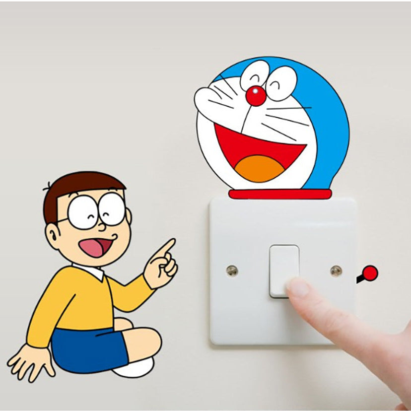 decal-dan-cong-tac-den-doremon KG3003 DORAEMON SAKLAR STICKER WALL STICKER WALLSTICKER WAL STIKER METH size 30x45cm - Image 1