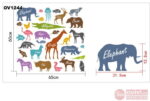 Sk7072 Wall Sticker for Children Nursery Home Decor Decals Nursery Wallpaper Animals - Image 6